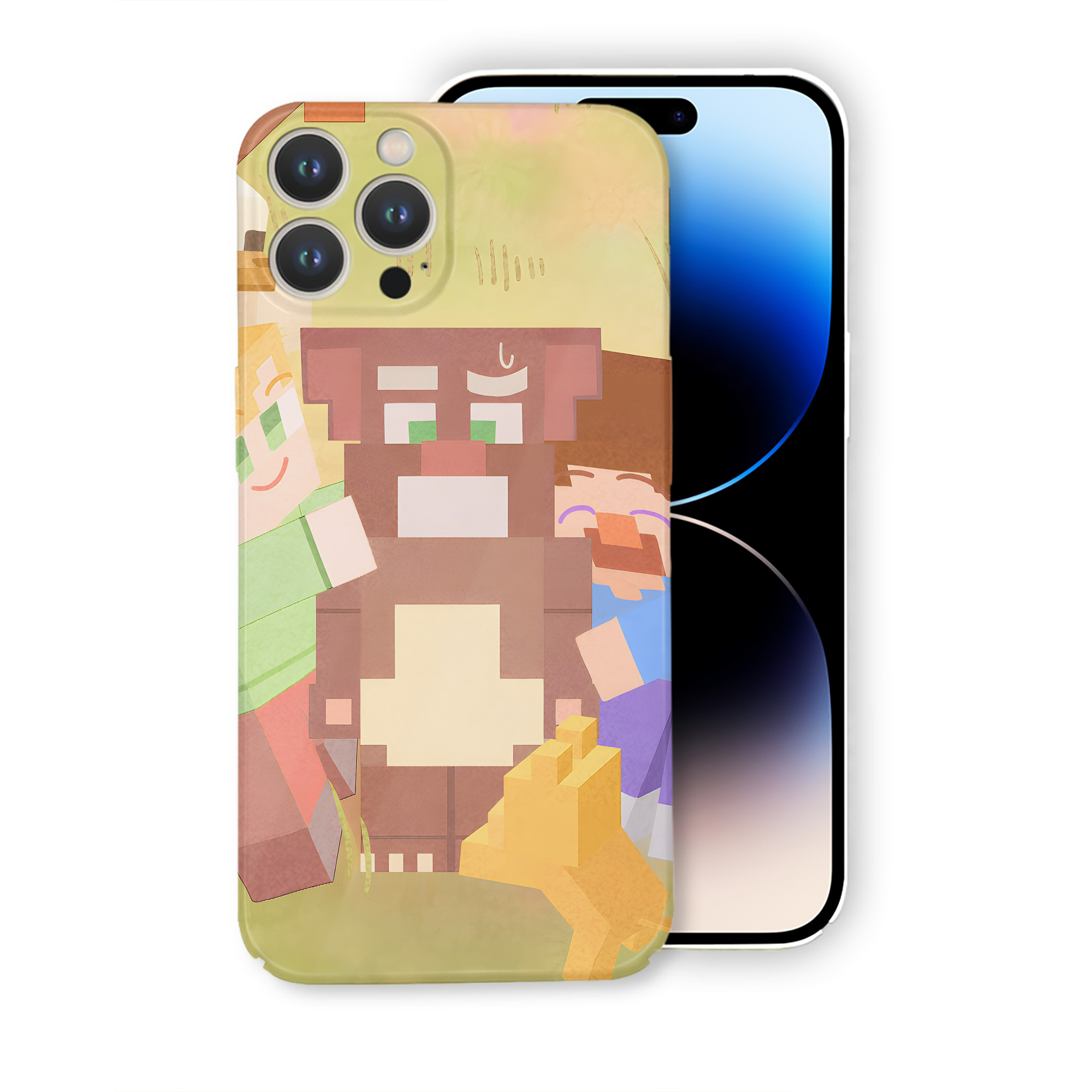 （画像用） マインクラフト ブロックの世界 Minecraft MC Block world 【iPhone 14シリーズ対応】ハードケース